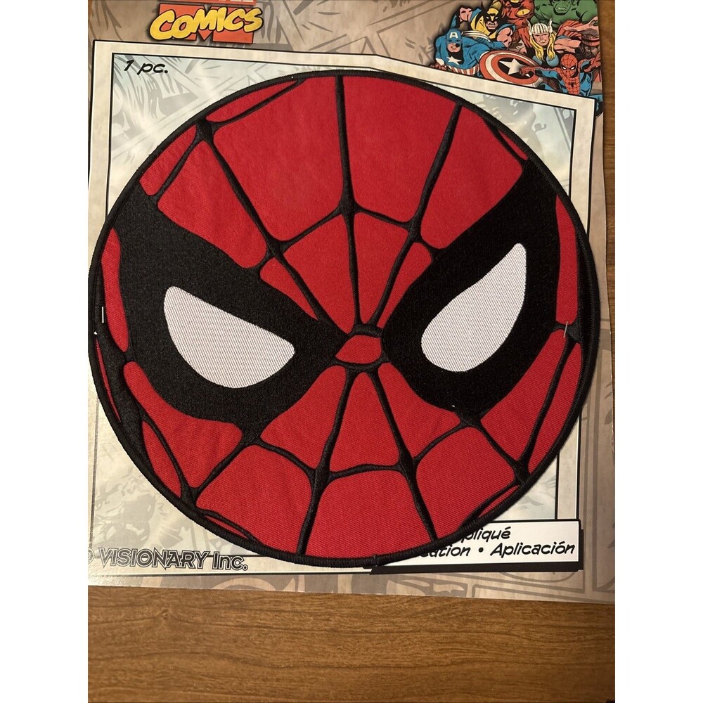 Vintage Spiderman Embroidered Iron On Patch 10" Diameter NOS - Picture 6 of 11